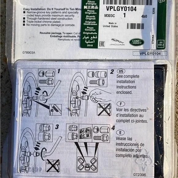 Wheel Locks - Black and Silver - Picture 2 of 3